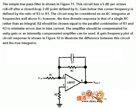 Small low-pass filter circuit