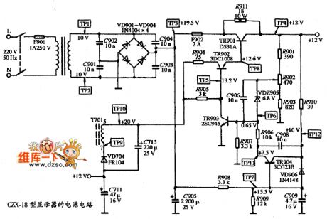 CZX-18-type display power supply circuit