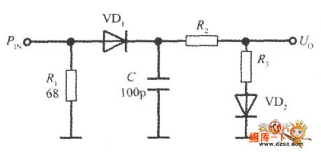 Temperature-compensated diode input power detector circuit