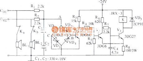 bridge and pick-up type speaker protection circuit c