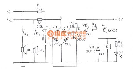 bridge and pick-up type speaker protection circuit (b)
