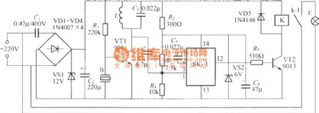 The subsonic remote control lamp switch circuit (1)