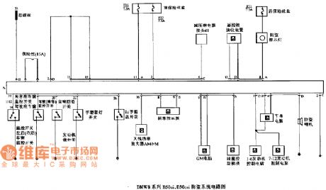 BMW8 series 850ci, 850csi anti-theft system circuit