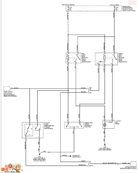 BMW auxiliary air conditioning fan circuit