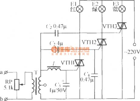 Remote control type music color lamp circuit (2)