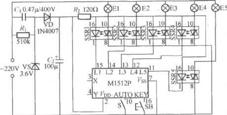 Five flash lamp string circuit(2)(M1512P)