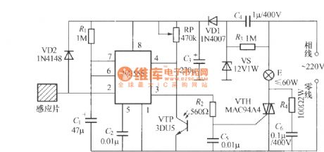 The time-base circuit AC light regulating lamp circuit