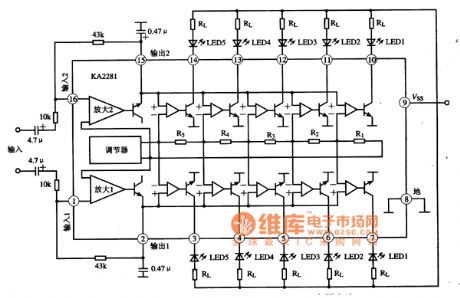 KA2281 IC Internal Circuit Diagram And Typical Application Circuit