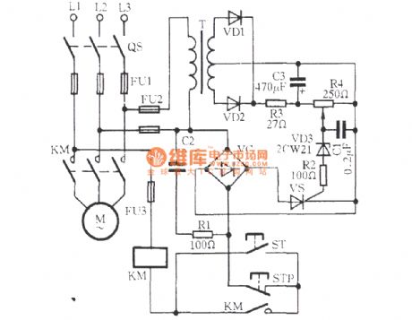 The thyristor broken phase protection circuit