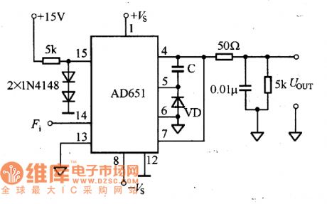 AD651 F/V Conversion Circuit