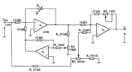 Temperature/voltage conversion circuit of thermistor