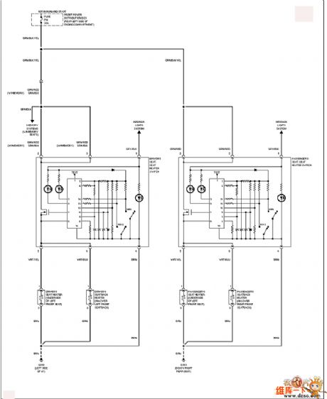BMW seat heating circuit