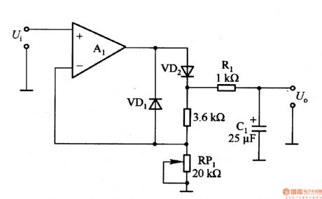 RMS / DC converter circuit for measuring AC voltage in digital multimeter