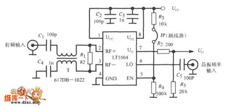 The typical application circuit of the LT5504