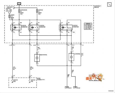 Epica engine cooling system circuit