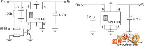 SPT1141/1151 multi-function switch controller typical application circuit