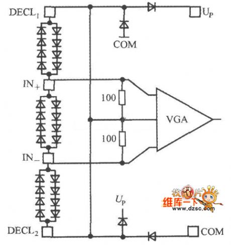 The input protection circuit of AD8362