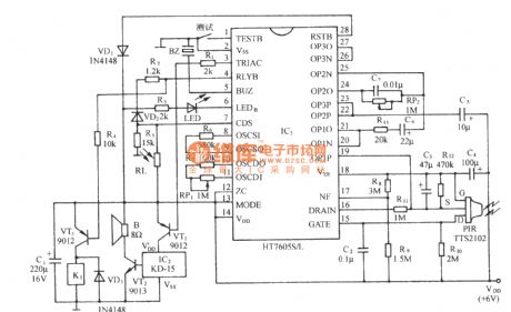 The infrared sensor security device circuit