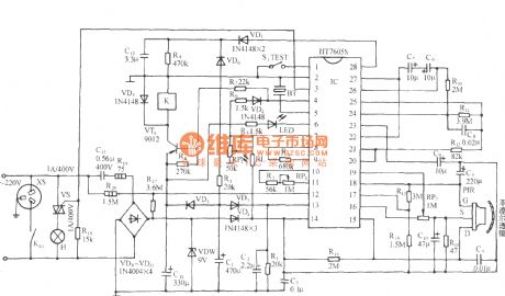 The infrared sensor security device circuit (2)