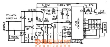 CSC91330 Communication Single-Chip Micro-Computer Integrated Circuit