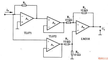 Current / voltage basic conversion circuit composed of operational amplifier