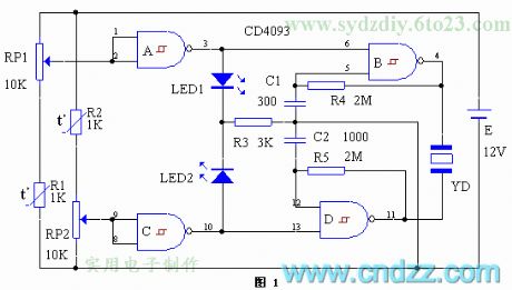 The multi-functional portable dual-way alarm circuit
