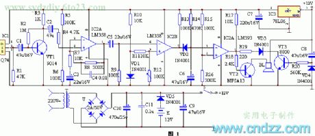 The infrared detection alarm circuit