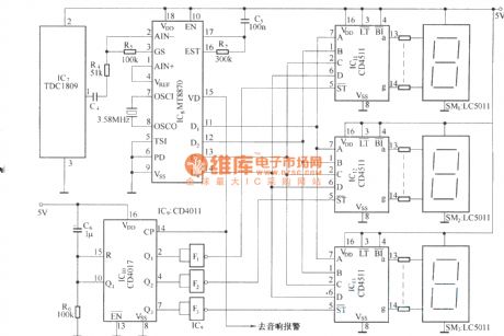 The infrared detection multi-channel alarm circuit(TDC1808/TDC1809)