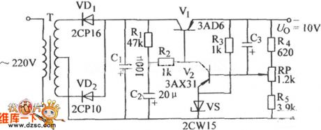 DC Voltage Regulation Circuit of Single Pipe Amplifier Transistor