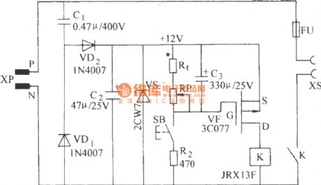 The time delay circuit with a FET