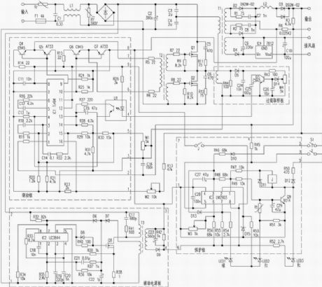 The principle profile of the 62.4V/10A charger