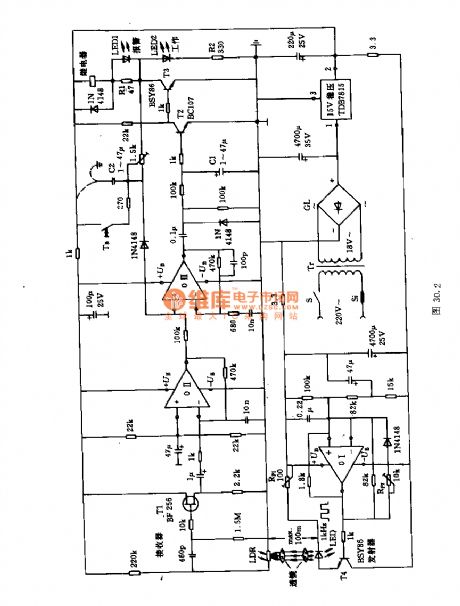The long-distance alarm raster circuit