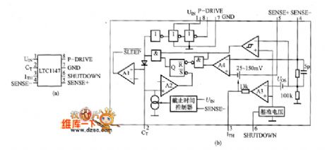 pin configuration and the internal equivalent circuit of LTC1147