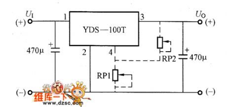 basic application circuit of YDS-100T series DC-DC converter