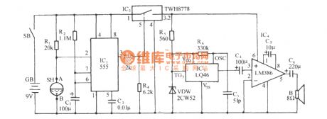 The antique anti-moving alarm circuit