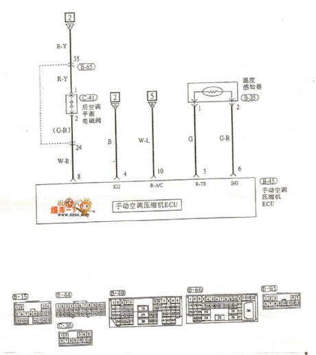 Southeast soveran (Mitsubishi Space) manual air conditioning circuit (6)