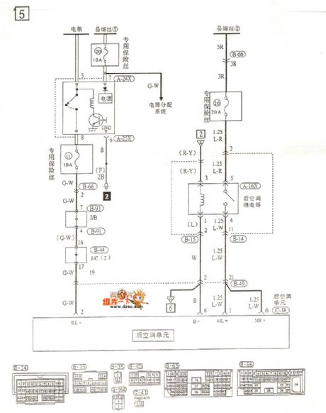 Southeast soveran (Mitsubishi Space) manual air conditioning circuit (5)