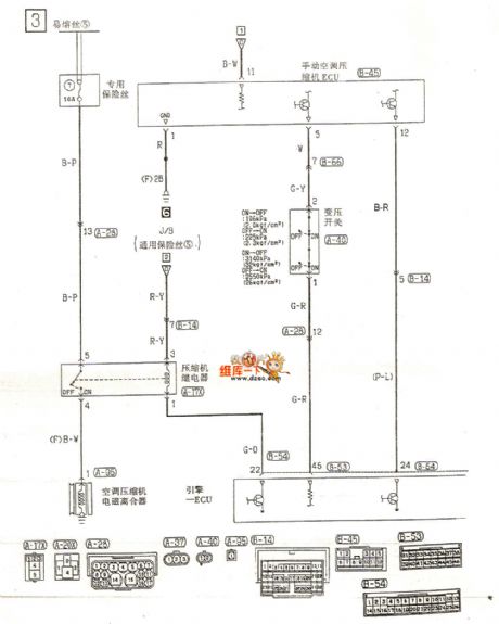 Southeast soveran (Mitsubishi Space) manual air conditioning circuit (3)