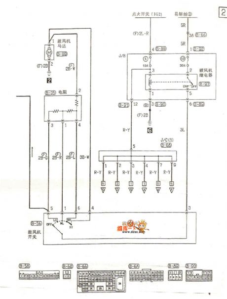 Southeast soveran (Mitsubishi Space) manual air conditioning circuit (2)