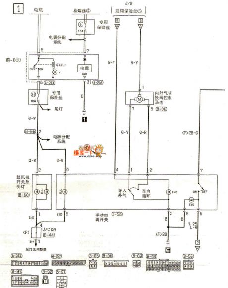 Southeast soveran (Mitsubishi Space) manual air conditioning circuit (1)