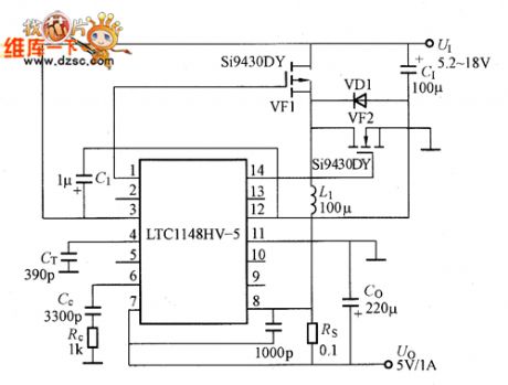 LTC1148 basic application circuit