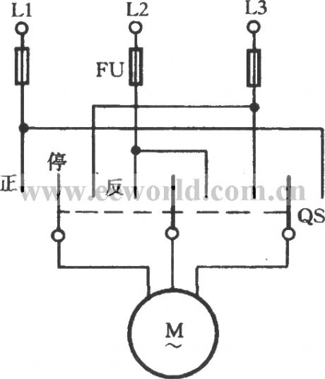 Three-phase motor operation conversion circuit