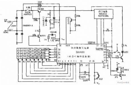 Phone number coded lock circuit