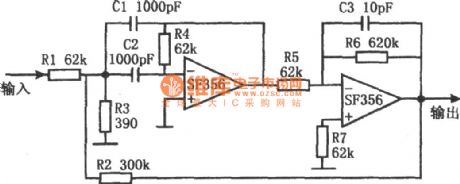 High Q Band-pass Filter Circuit