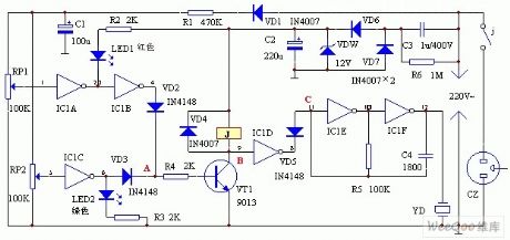 Undervoltage,overvoltage protection alarm circuit