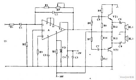 In-phase audio amplifier circuit