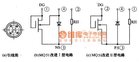MQ51 Improved Type Hydrogen Sensor Electrode Lead Circuit