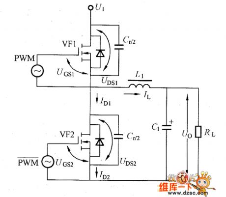 ZVS half-bridge output circuit