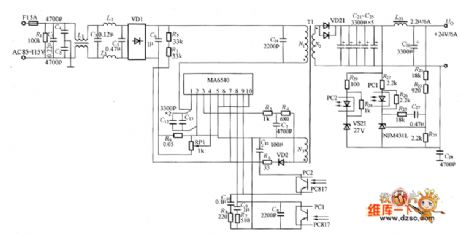 MA6540 switching power supply circuit