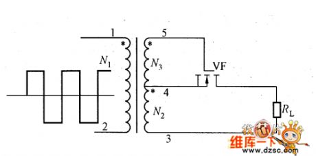 Half-wave synchronous rectification circuit with MOSFET